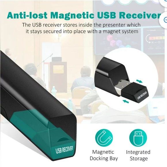 Victsing Wireless Presenter Remote Laser Pointer, 2.4 GHz Model: PC189A, 2 Piece - Picture 4 of 16